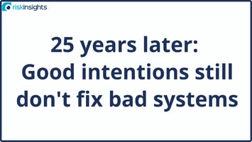 25 years later: Good intentions still don't fix bad systems