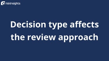 Decision type affects the review approach