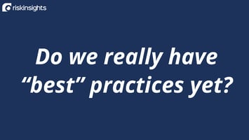 Do we really have “best” practices yet?
