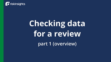 Checking data for a review: part 1 (overview)