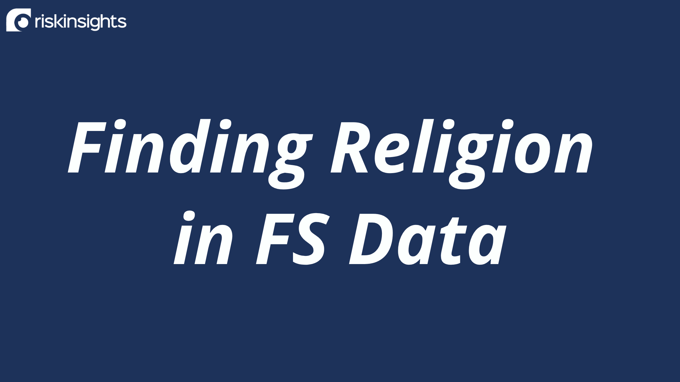 Finding Religion in FS Data