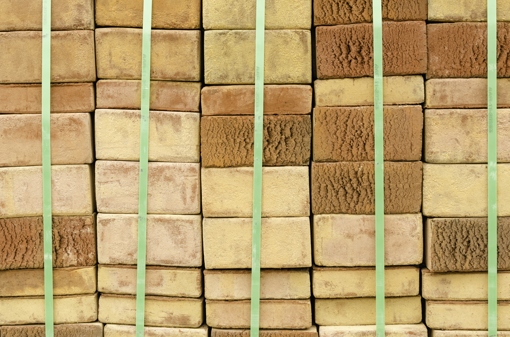 Stacks of beige bricks for themes of order, balance, proportion